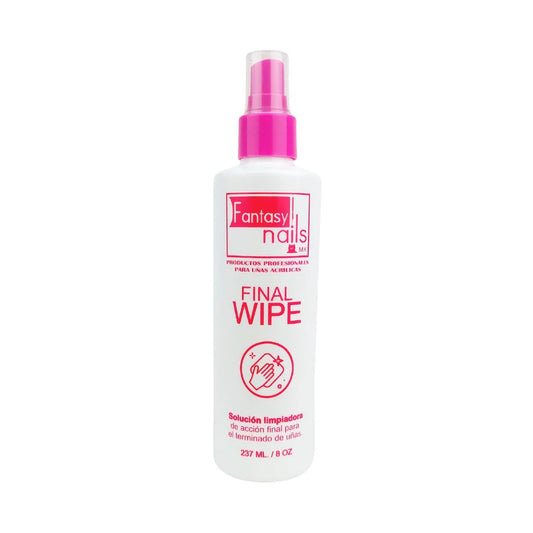 Final Wipe 8oz Solución Limpiadora Fantasy Nails