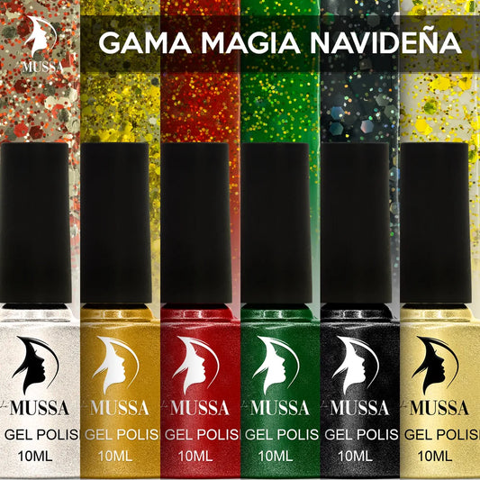 Gel Mussa Gama Navideña 6pzas