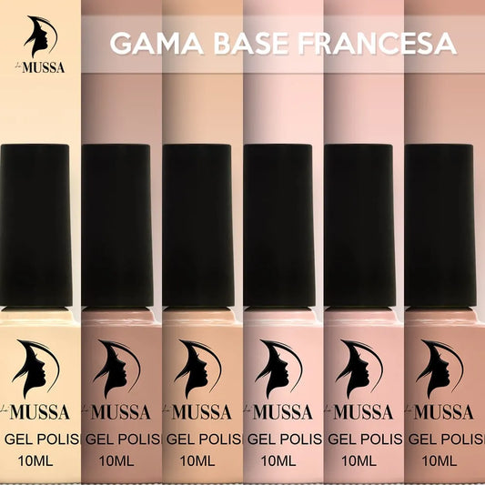 Gel Mussa Gama Base Francesa 6pzas