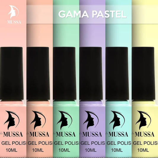 Gel Mussa Gama Pastel 6pzas