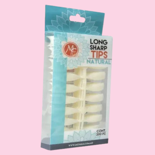 Tip Peak Long Sharp Natural c/200 MC Nails