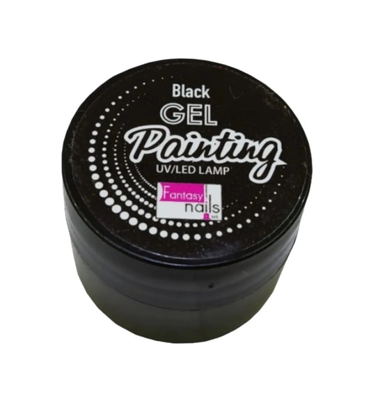 Gel Painting Negro Fantasy Nails