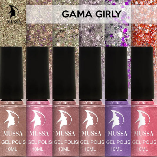 Gel Mussa Gama Girly 6pzas