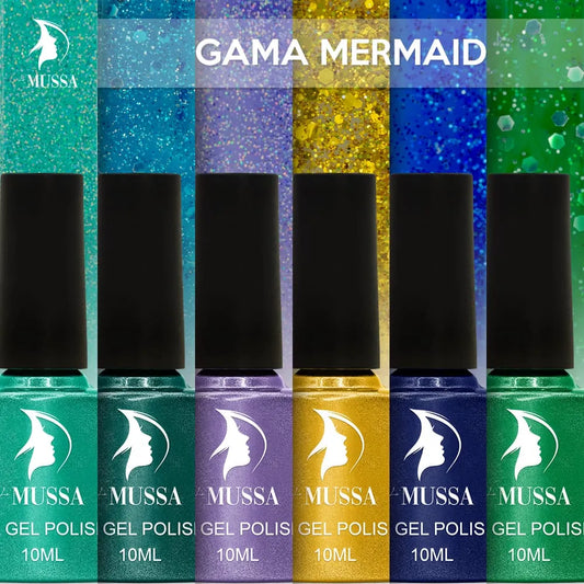 Gel Mussa Gama Mermaid 6pzas